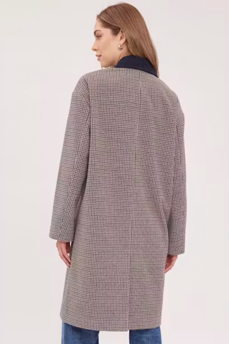 Millie Coat | Navy Tweed