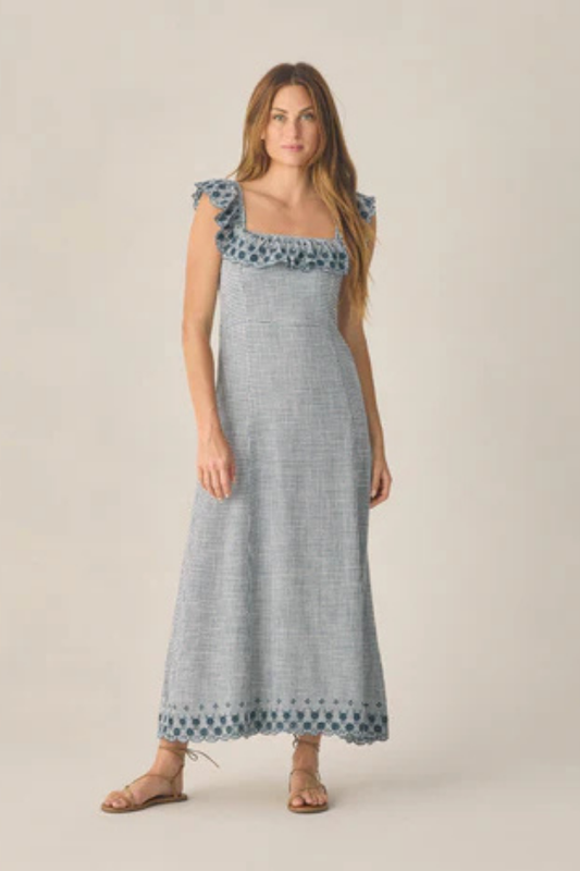 Bianca Dress | Marine Gingham