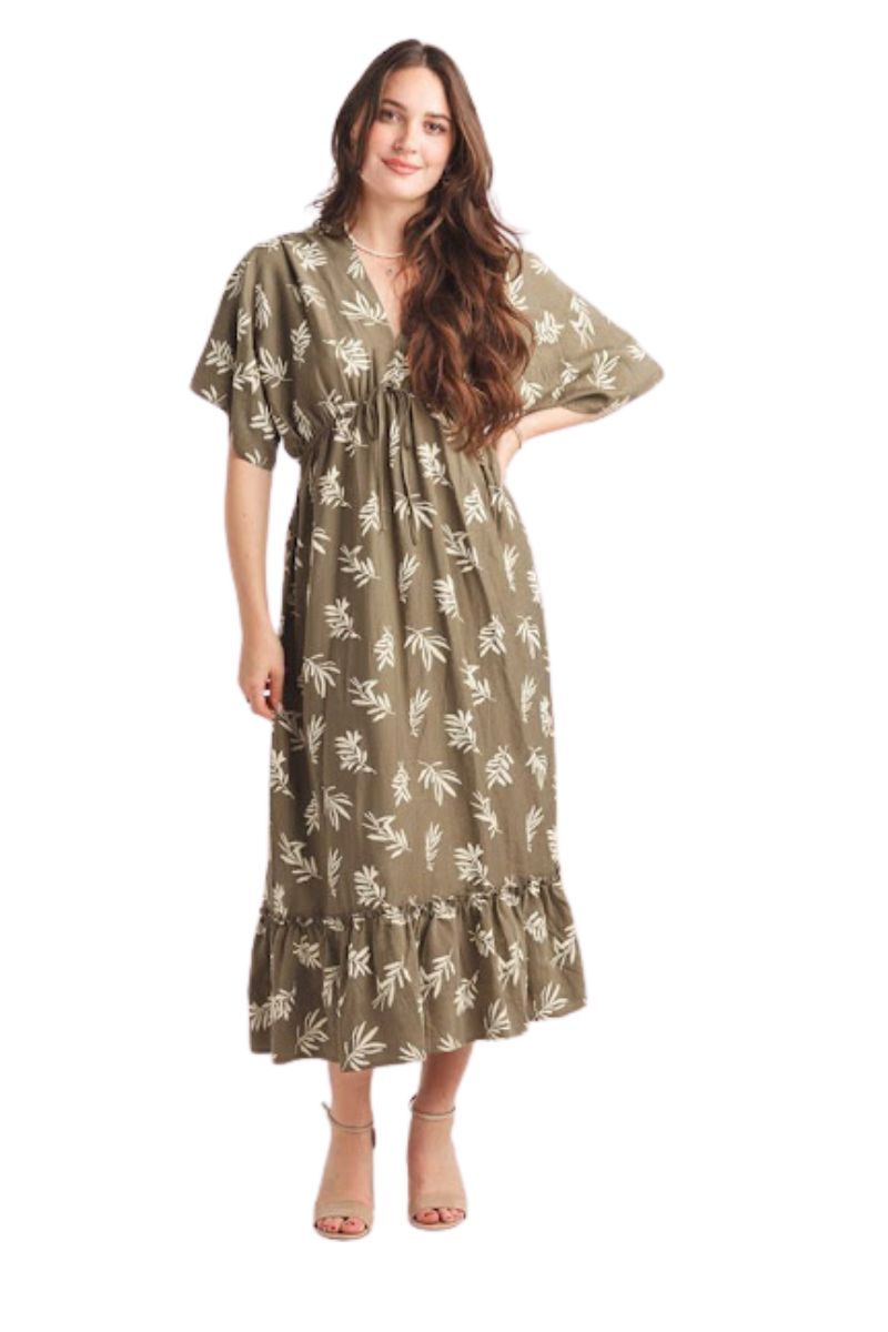 Leaf Print Dress