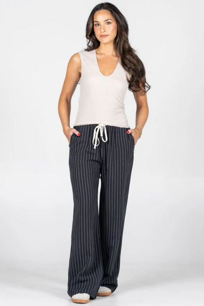 Ramie Stripe Pant