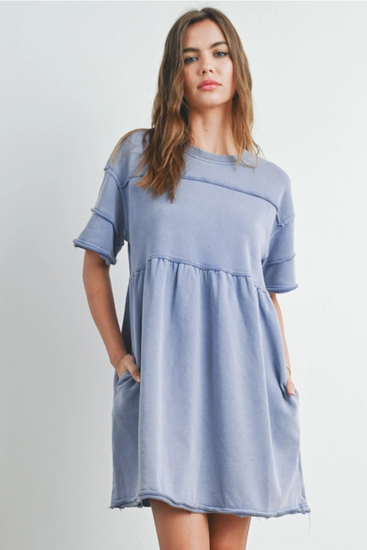 French Terry Dress | Denim