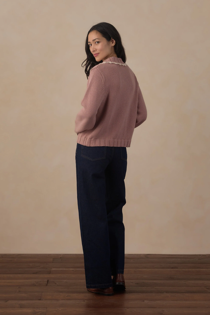 Rosewood Collared Cardigan
