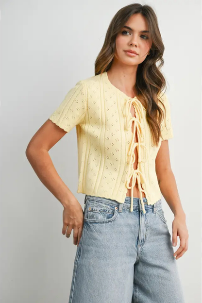 Pointelle Knit Top