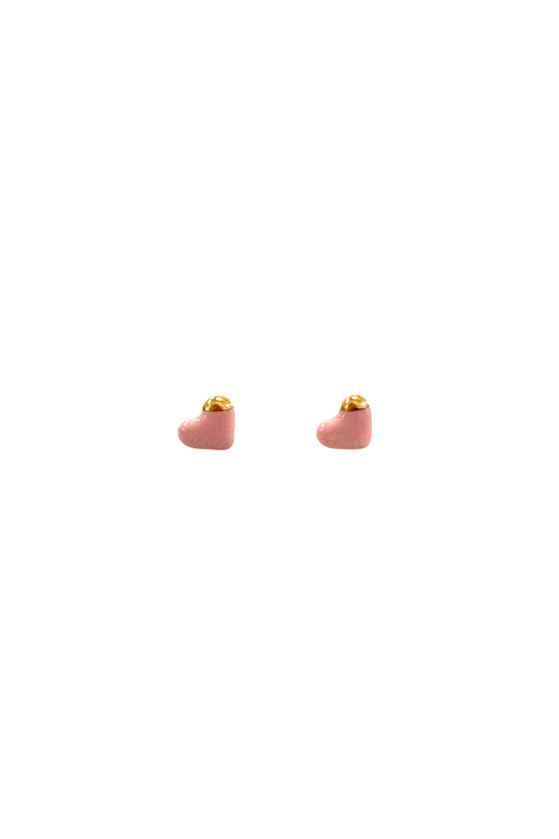 Ceramic Heart Studs