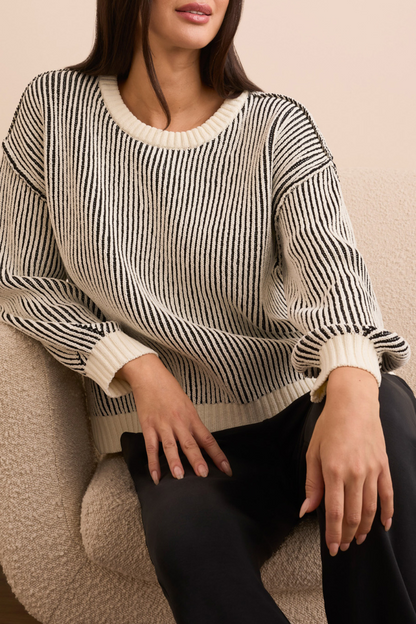 Ribbed Crewneck Sweater