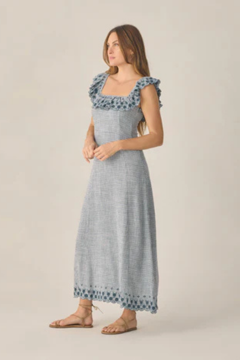 Bianca Dress | Marine Gingham