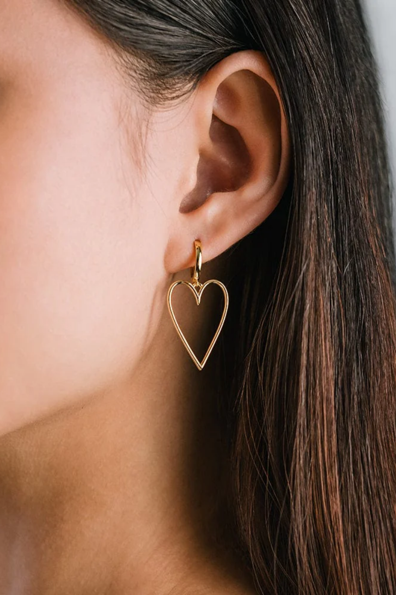 Lovestruck Heart Hoop Earrings