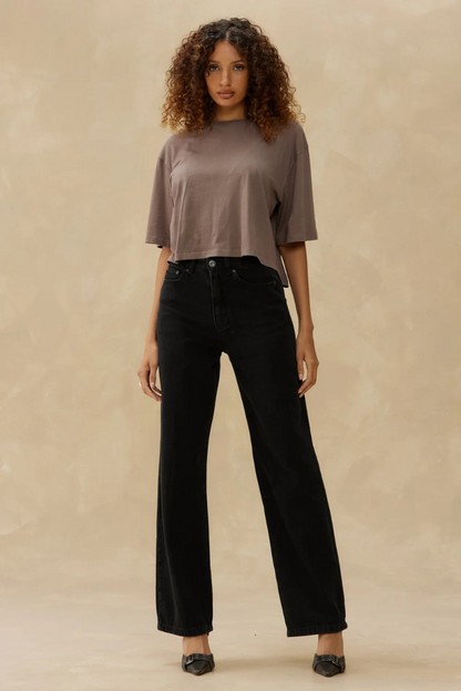 High Rise Black Denim