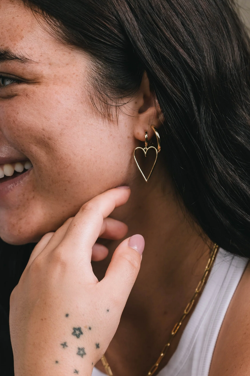 Lovestruck Heart Hoop Earrings