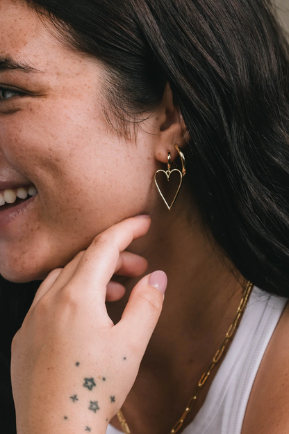 Lovestruck Heart Hoop Earrings
