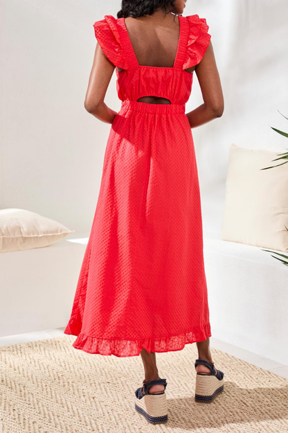 Textured Dress with Cut outs