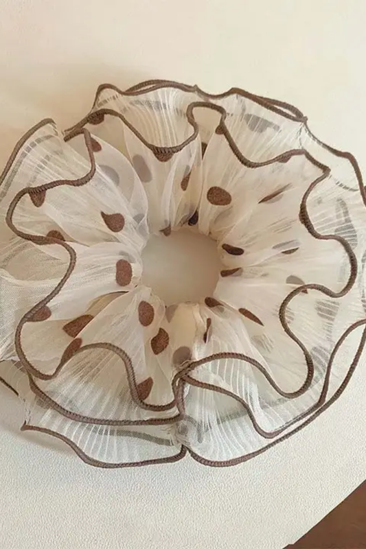Sheer Polka Dot Scrunchie