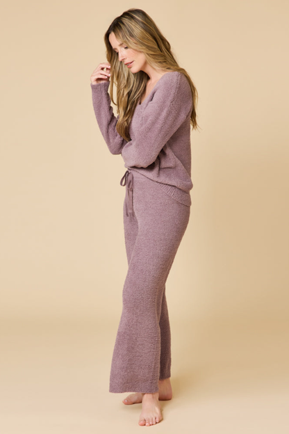 Marshmallow V-Neck Loungewear Set