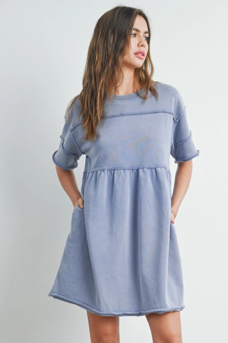 French Terry Dress | Denim