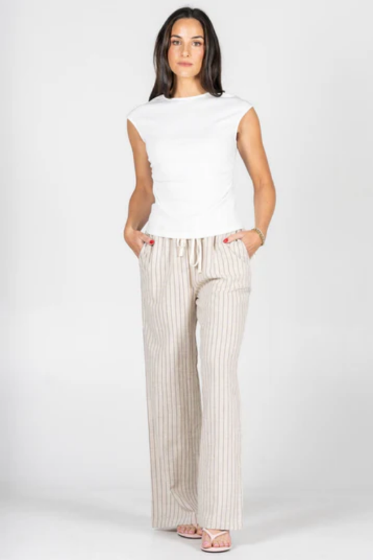 Ramie Stripe Pant