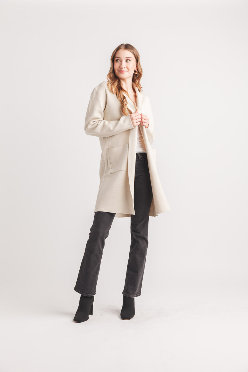 Long Cardigan with Lapel