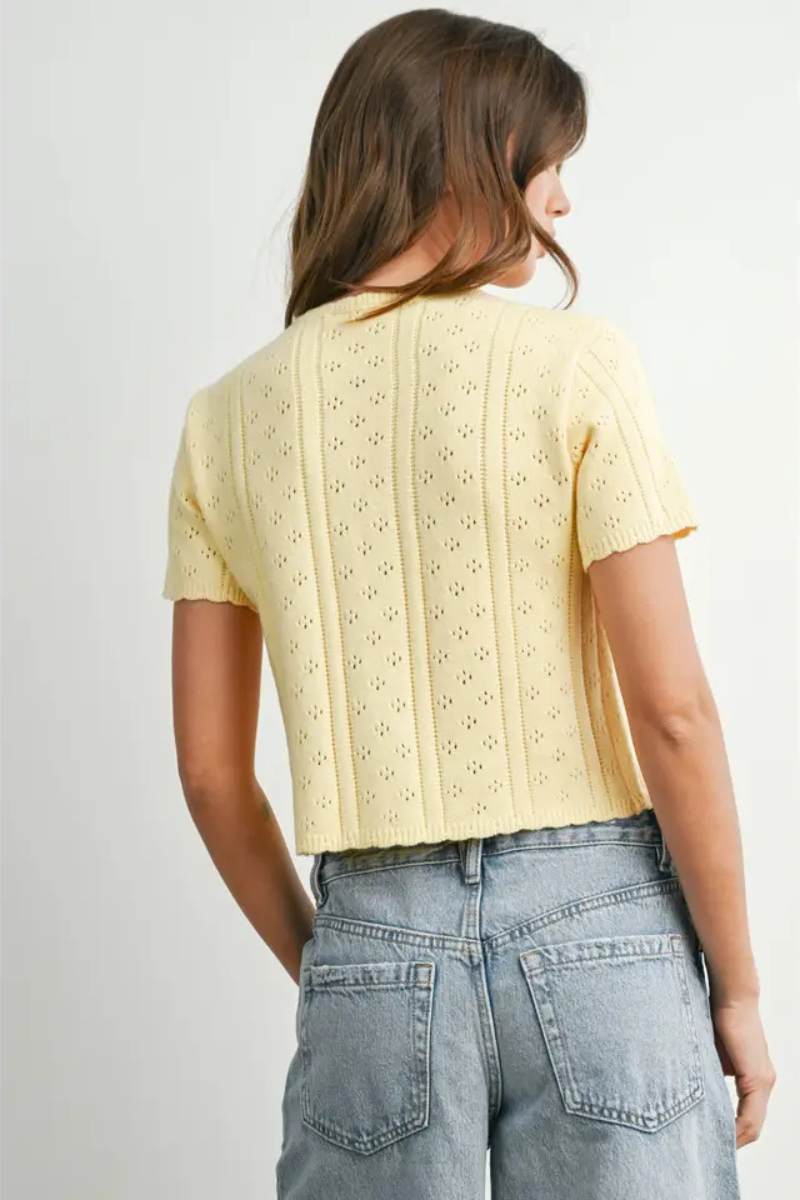 Pointelle Knit Top