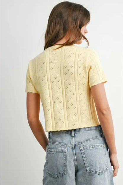 Pointelle Knit Top