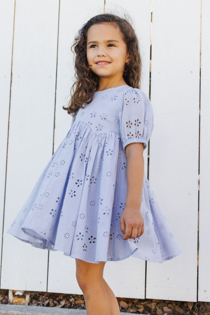 Girls Rose Dress | Periwinkle