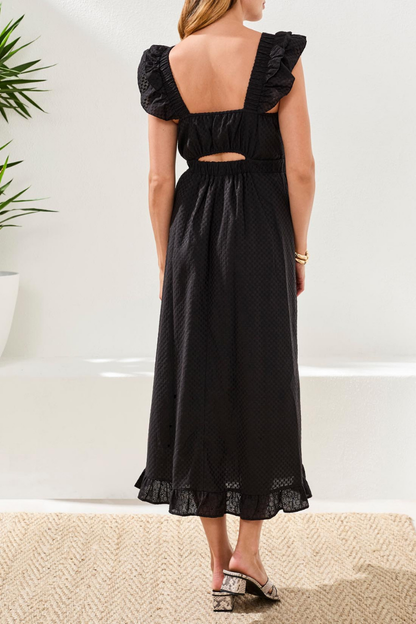 Textured Dress with Cut outs