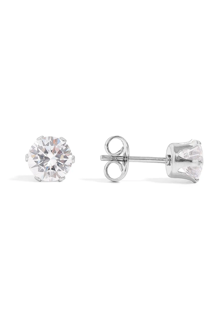 Clear Stone Stud Earrings