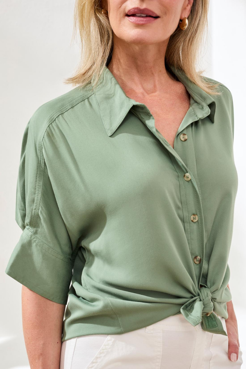 Button Front Blouse