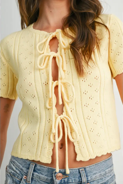 Pointelle Knit Top
