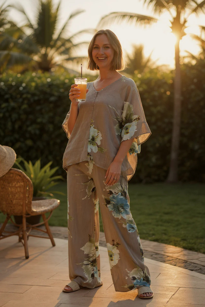 Linen Pattern Pants