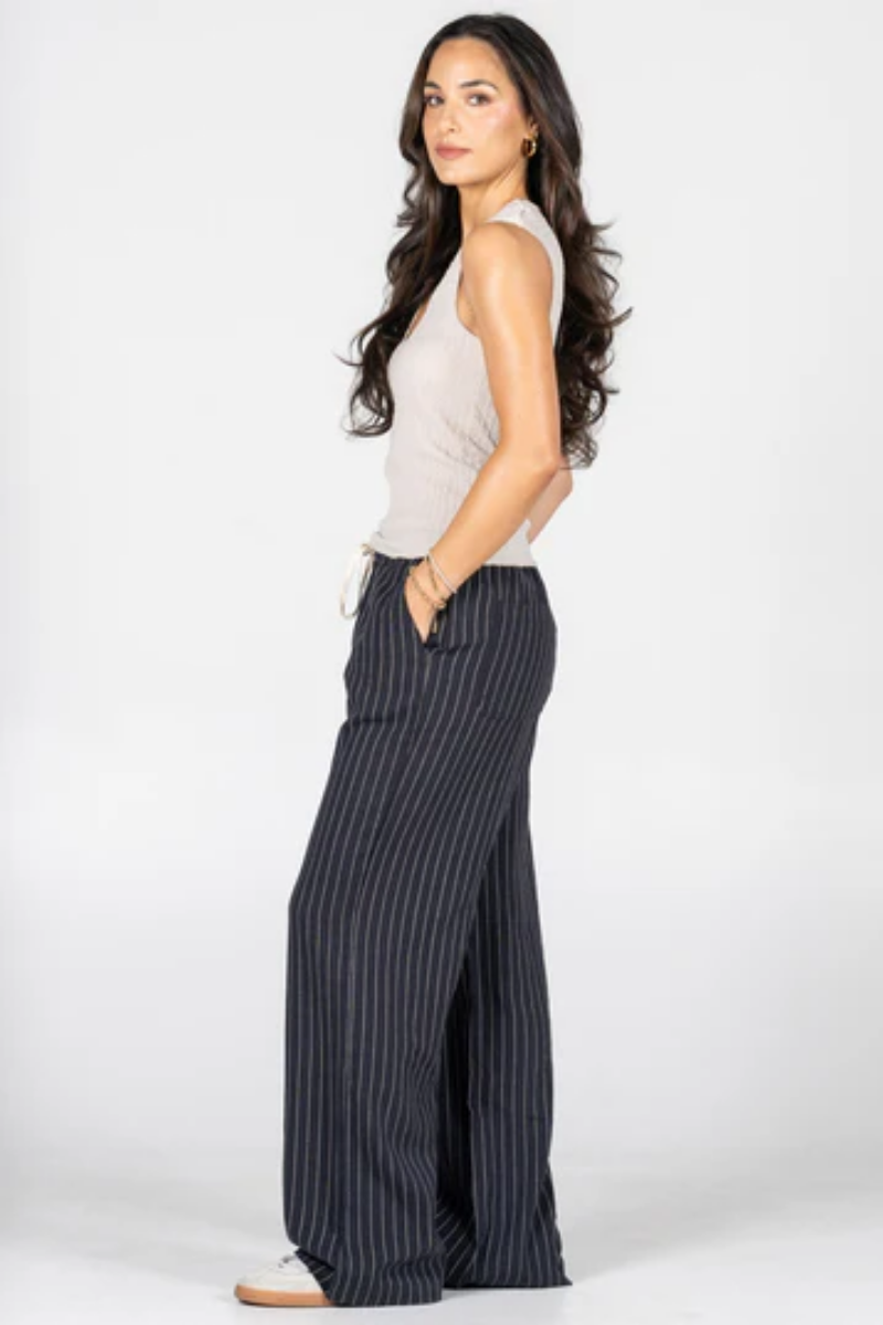 Ramie Stripe Pant