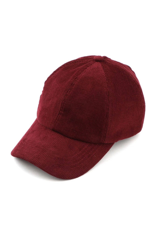 Corduroy Cap | Burgundy