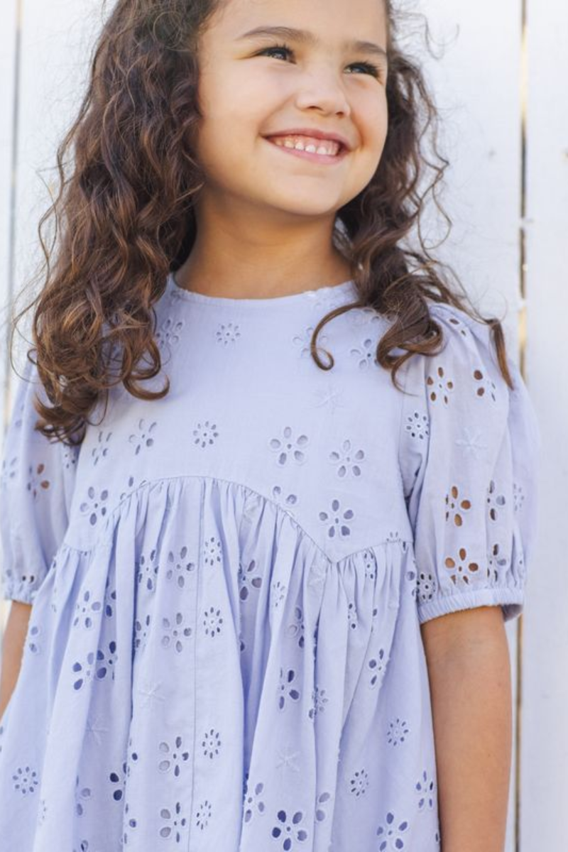 Girls Rose Dress | Periwinkle