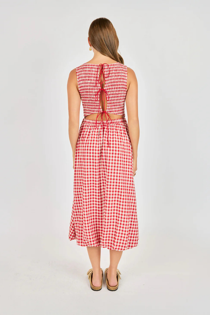 Apple Butter Gingham Dress