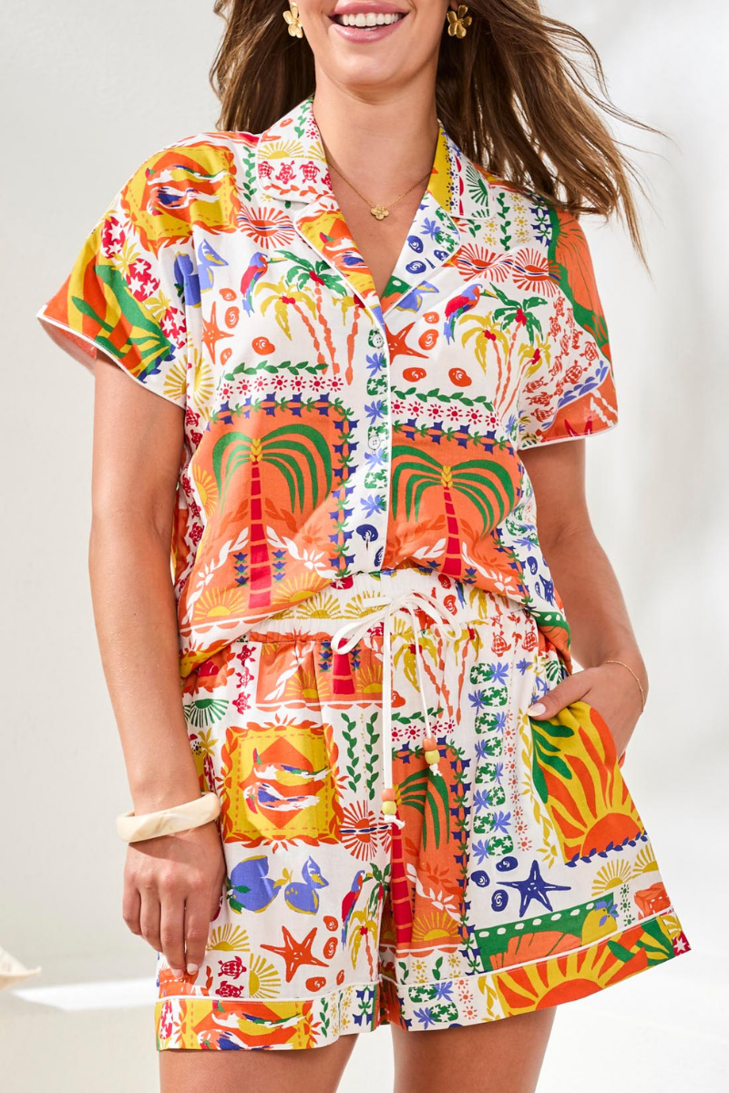 Guava Print Shorts