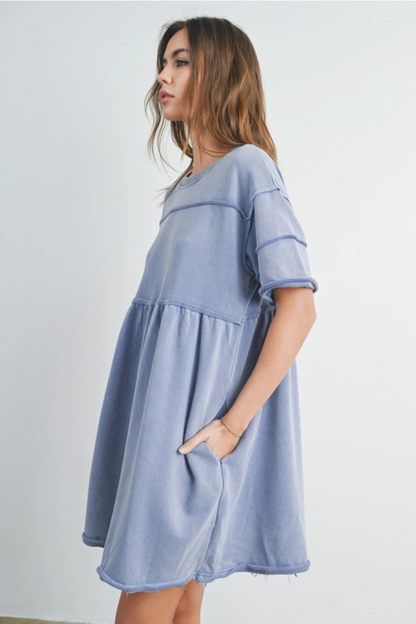 French Terry Dress | Denim