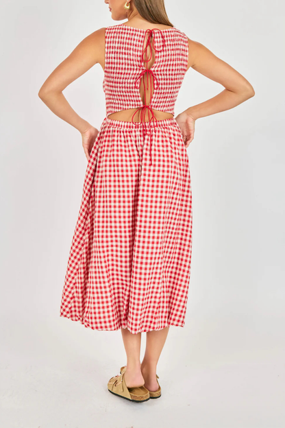 Apple Butter Gingham Dress