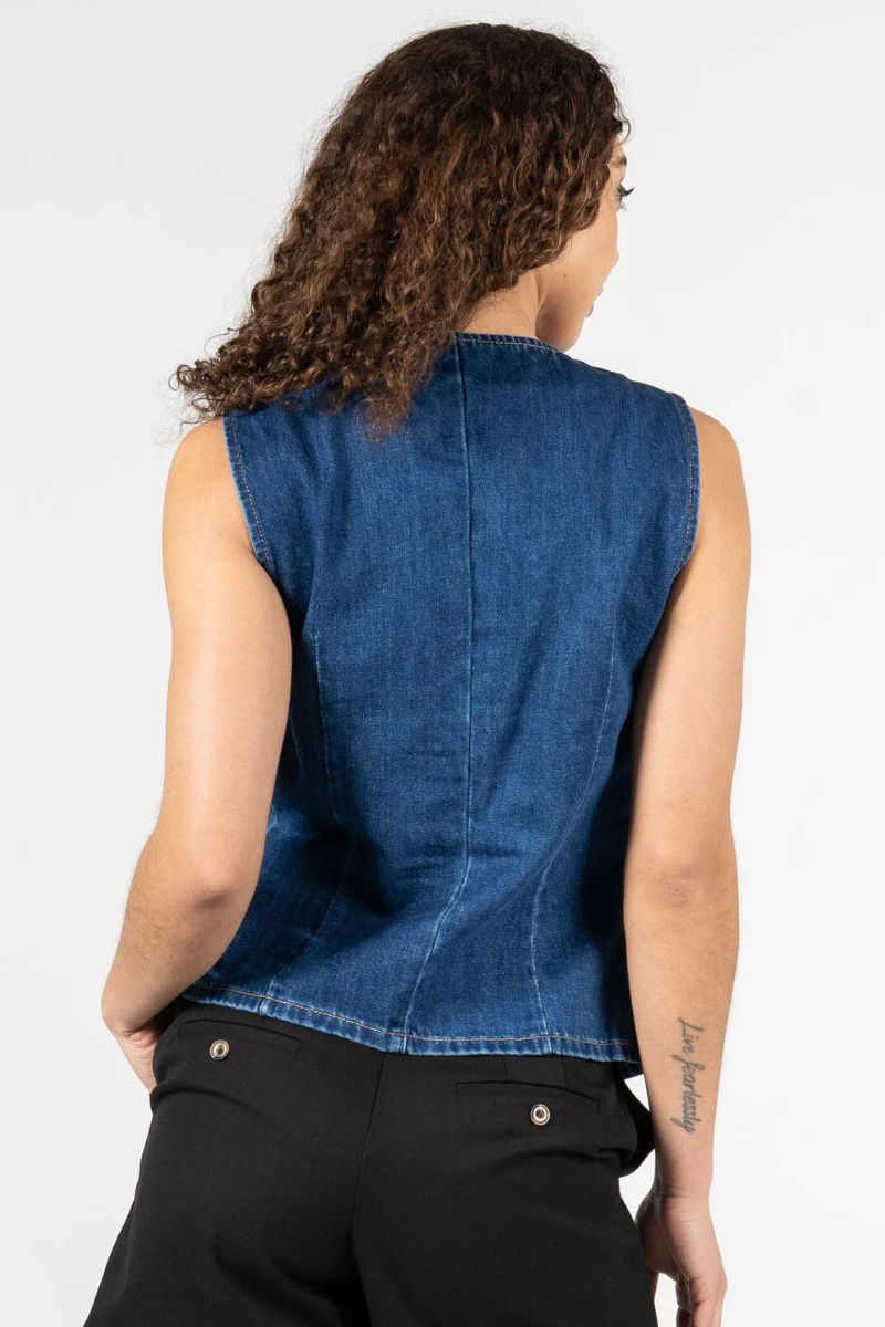 Button Down Denim Vest