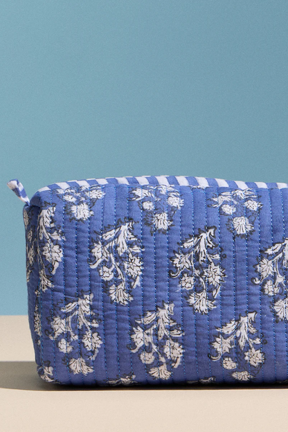 Quilted Travel Pouch | Blue