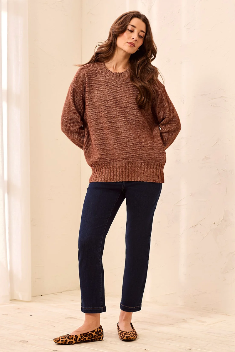 High Low Crewneck Sweater