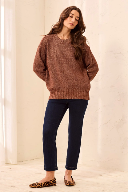 High Low Crewneck Sweater