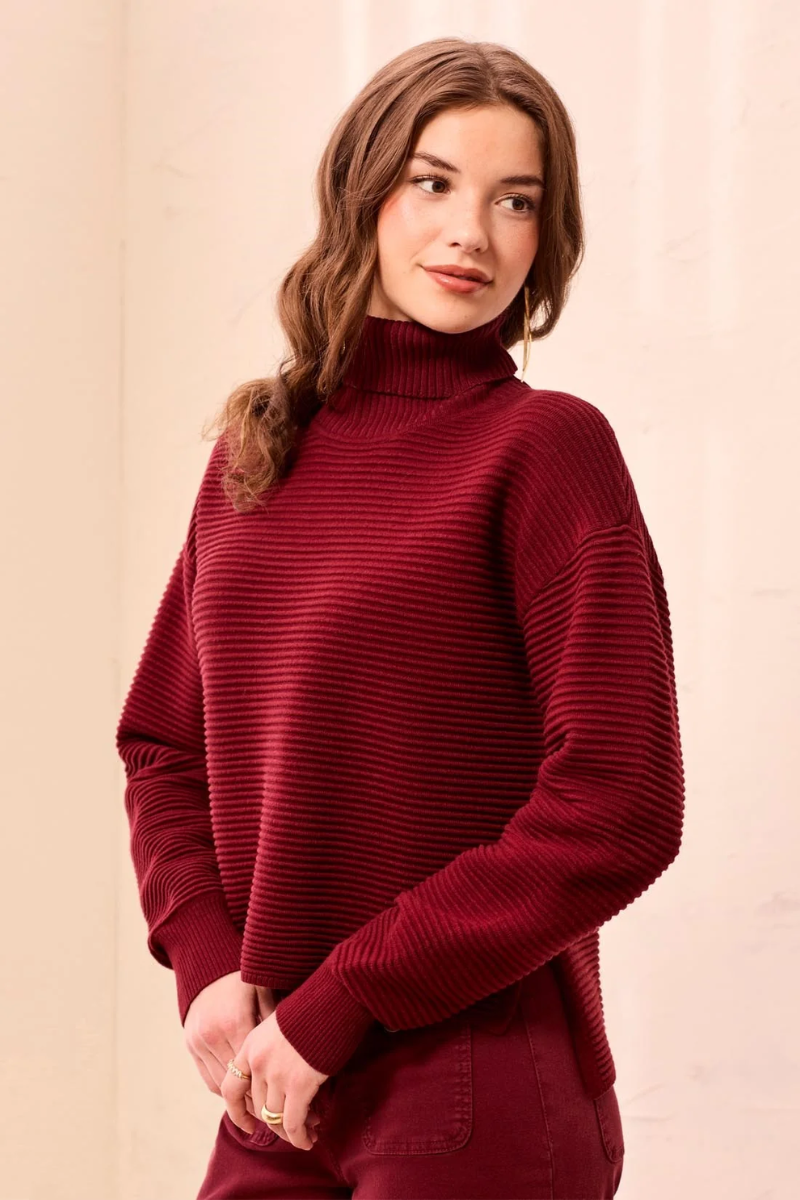 Turtleneck with Side Slits
