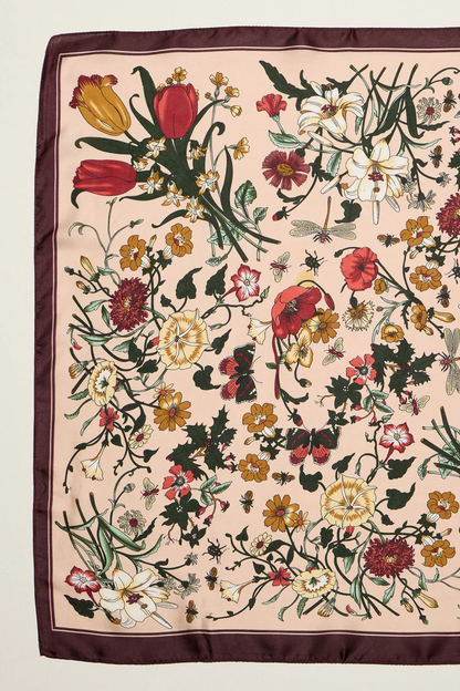 Satin Scarf | Elegant Garden