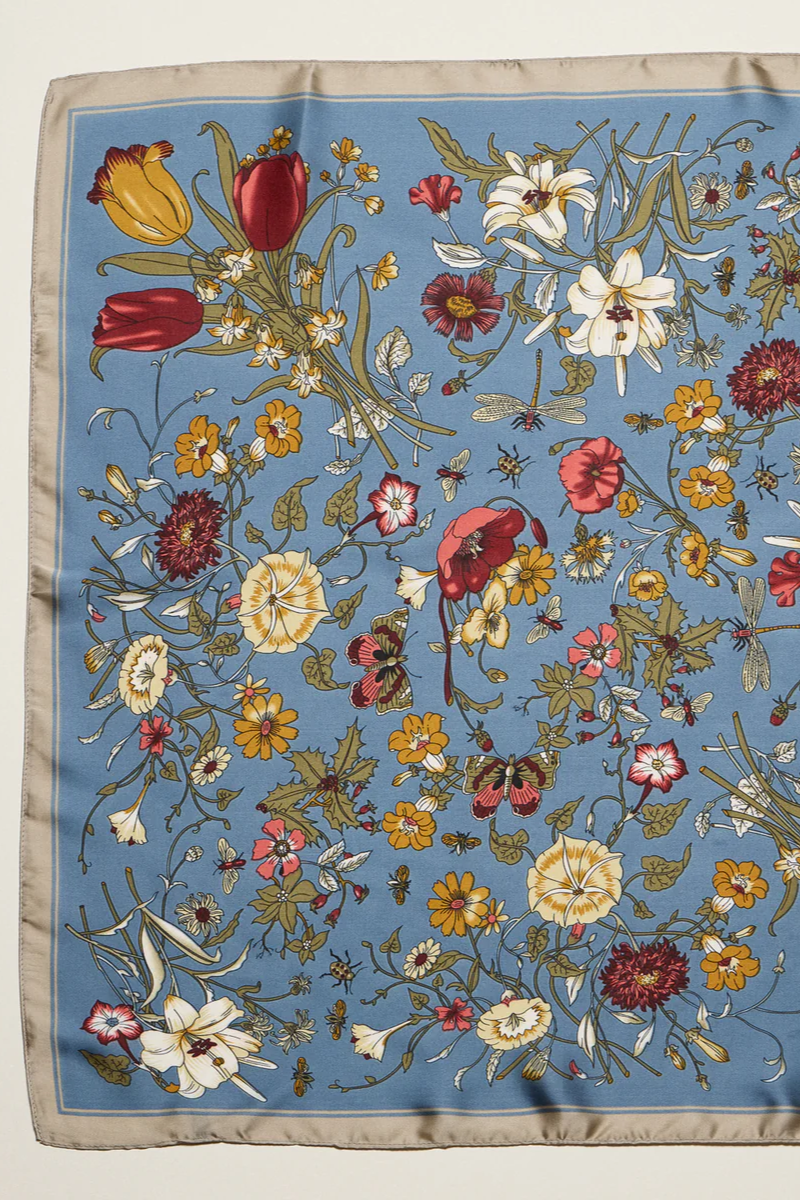 Satin Scarf | Elegant Garden