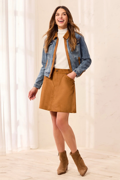 Hazelwood Faux Suede Skirt