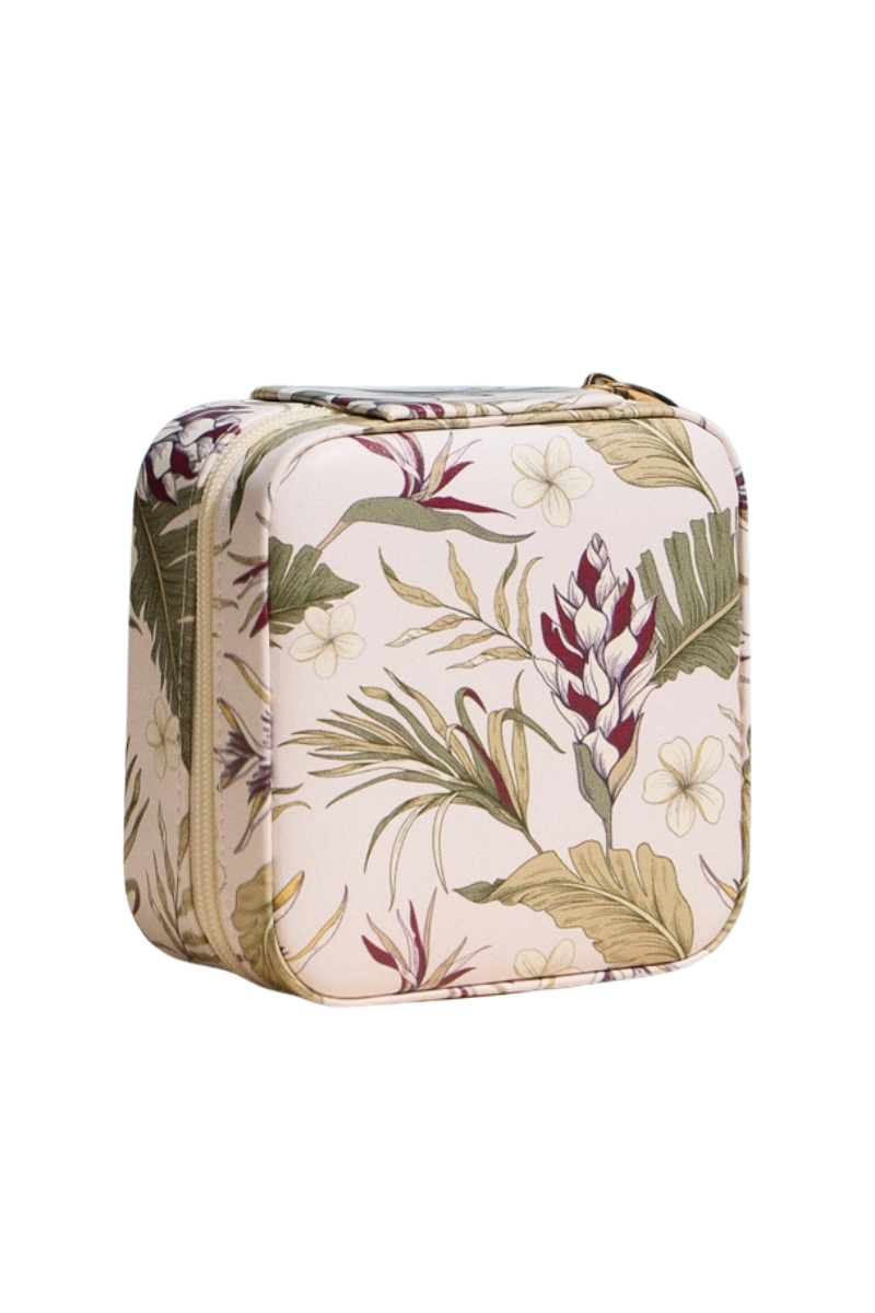 Travel Jewelry Case | Botanical Print