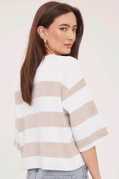 Amina Stripe Knit Top