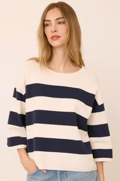 Amina Stripe Knit Top