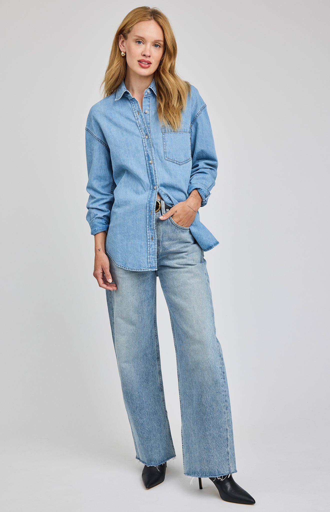 Whitney Button Front Top
