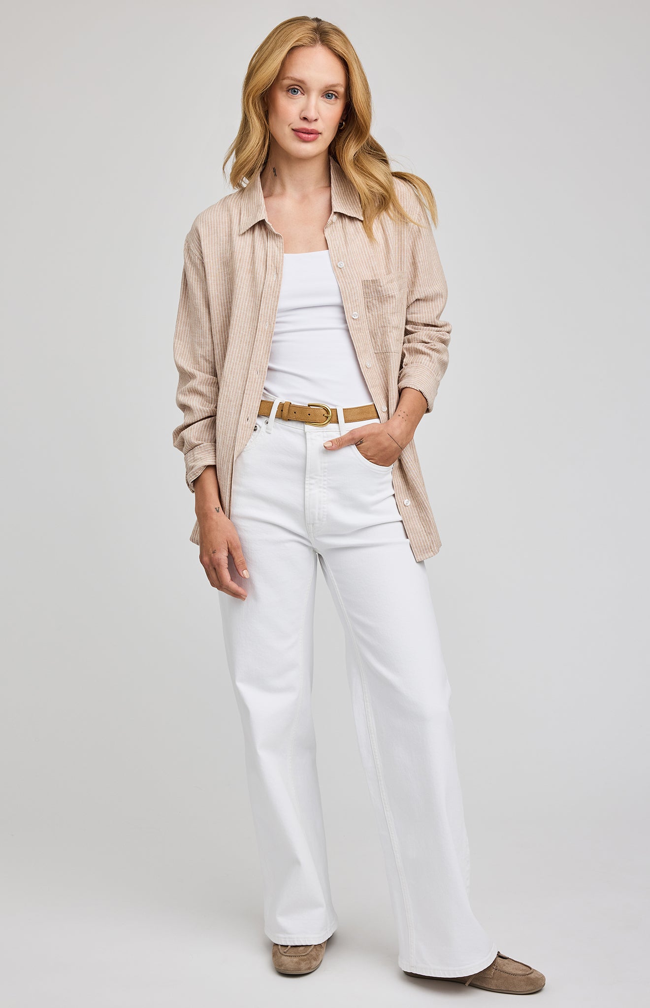 Dominique Button Down Top