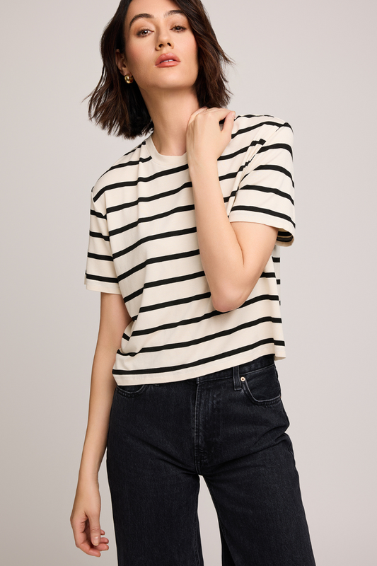 Jaxon T-shirt | Cream Stripe