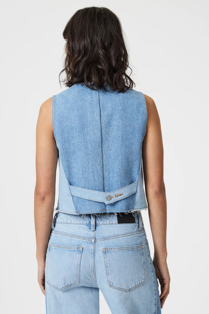 Blocking Denim Vest